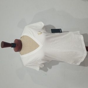 True Religion Women T shirt V Neck Size M in White